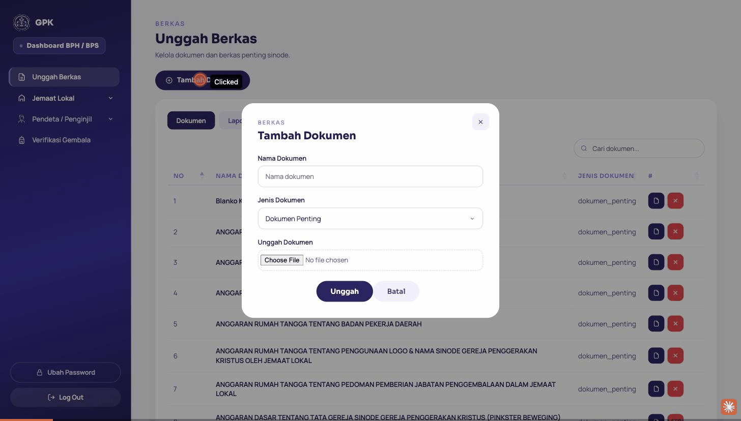Rekaman layar menambah dokumen baru lewat Tambah Dokumen, lalu menghapusnya